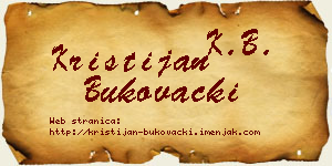 Kristijan Bukovački vizit kartica